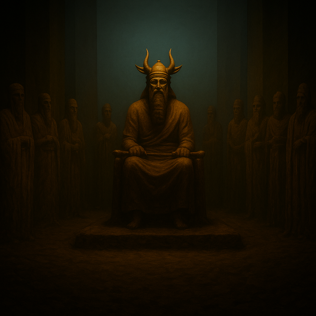 Council of Anunnaki gods in solemn assembly